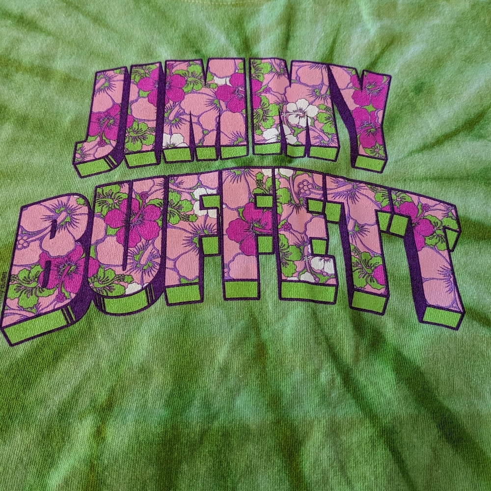 Jimmy Buffett concert tour t shirt green large